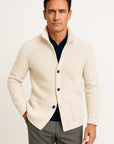 Mens Cardigan Wool Knit Buttoned Casual Comfortable Fit 2
