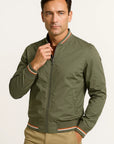 Men's Lightweight Polyester Bomber Jacket, Slim Fit Zip-Up Windbreaker, Casual Outerwear for Spring and Fall 2