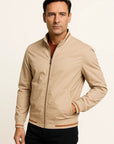 Men's Lightweight Polyester Bomber Jacket, Slim Fit Zip-Up Windbreaker, Casual Outerwear for Spring and Fall 5