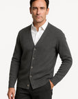Mens Cardigan Merino Wool V-Neck Classic Knitwear 6