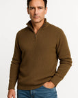 Mens Cashmere Sweater 100% Cashmere Long Sleeve Gray 4