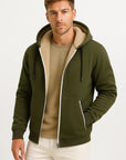 Mens Classic Coat Polyester Dark Green for Fall and Winter 3