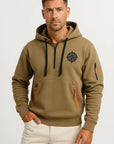 Mens Hoodie Blue Cotton Multi-Zip Embroidered Casual Sports with Zipper Pockets 2