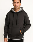 Mens Hoodie Gray Soft Fabric Casual Warm Durable Comfort 1