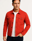 Mens Casual Jacket Cotton Blend Smart-Casual Comfortable Fit 5