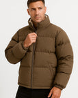 Mens Puffer Jacket Polyester Insulated Casual Winter Wear 1