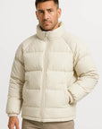 Mens Puffer Jacket Polyester Insulated Casual Winter Wear 2