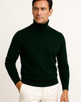 Mens Turtleneck Sweater in Grey Cotton – Comfortable Roll Neck Knitwear for Timeless Style 7