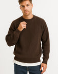 Mens Sweater Acrylic Oversized Pullover Ribbed Design 3