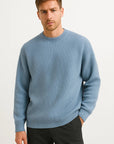 Mens Sweater Acrylic Oversized Pullover Ribbed Design 6