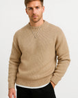 Mens Sweater Acrylic Casual Long Sleeve Round Neck 1
