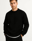 Mens Sweater Acrylic Casual Long Sleeve Round Neck 4