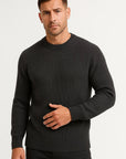 Mens Sweater Grey Wool Quilet Insulation Stylish Design Premium Warmth 4
