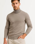 Mens Turtleneck Sweater in Virgin Wool - Classic Design, Comfortable Fit for Casual and Formal Wear 1