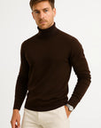 Mens Turtleneck Sweater in Virgin Wool - Classic Design, Comfortable Fit for Casual and Formal Wear 4