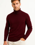 Mens Turtleneck Sweater in Virgin Wool - Classic Design, Comfortable Fit for Casual and Formal Wear 5