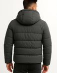 Mens Insulated Puffer Jacket Cotton Blend with Hood 2