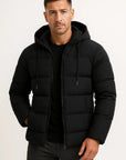 Mens Insulated Puffer Jacket Cotton Blend with Hood 3