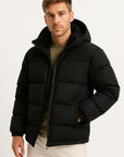 Mens Puffer Jacket Lightweight Insulated with Hood and Pockets 1