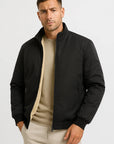 Mens Casual Fleece Jacket Polyester Zip-Up Stand Collar Bomber 1