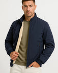 Mens Casual Fleece Jacket Polyester Zip-Up Stand Collar Bomber 3