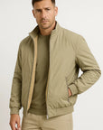 Mens Casual Fleece Jacket Polyester Zip-Up Stand Collar Bomber 4