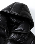 Mens Puffer Jacket Lightweight Polyester Adjustable Hood Slim Fit 3
