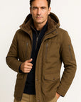 Mens Waterproof Puffer Jacket with Removable Hood 4