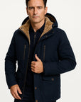 Mens Waterproof Puffer Jacket with Removable Hood 5