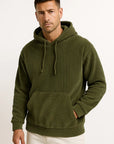 Mens Hoodie Corduroy Casual Comfortable Relaxed Fit 3