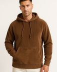 Mens Hoodie Corduroy Casual Comfortable Relaxed Fit 5
