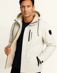 Mens Fleece Jacket Durable Material Dark Blue Sporty Design 2
