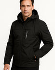 Mens Fleece Jacket Durable Material Dark Blue Sporty Design 3
