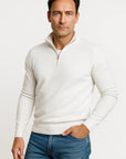 Mens Half Zip Sweater Soft Knit Casual Comfort Design 6
