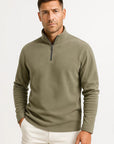 Mens Quarter Zip Sweatshirt Polar Fleece Long Sleeve Comfortable for Layering 4