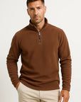 Mens Quarter Zip Sweatshirt Polar Fleece Long Sleeve Comfortable for Layering 6