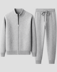 Men's Casual Set Merino Wool Zipper Jacket and Pants 1