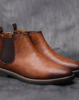Men's Chelsea Boots Synthetic Leather Retro Slip-On Comfortable Fashion