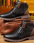 Men's Dress Boots PU Leather Zipper Elegant Durable Casual Footwear