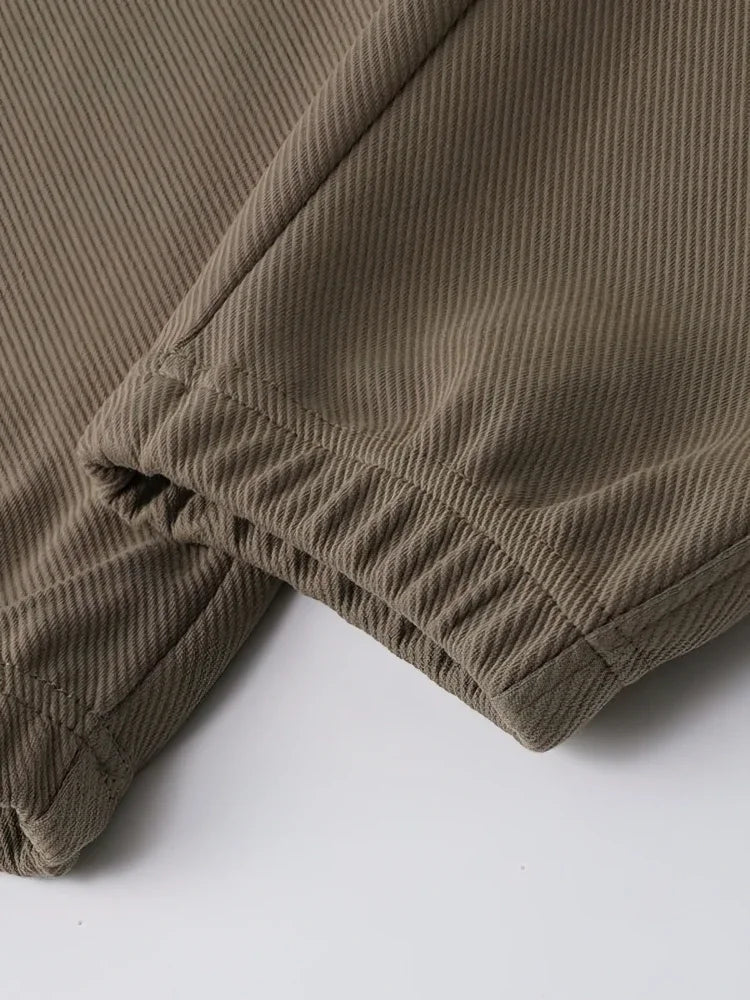 Men's Joggers Cotton Loose Fit Brown Casual Pants