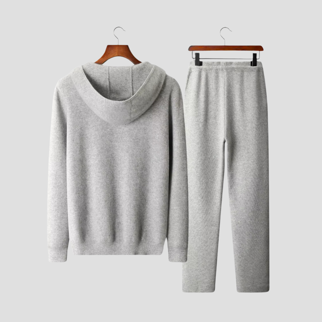 Men's Loungewear Set Merino Wool Zip Hoodie and Joggers
