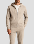 Men's Loungewear Set Wool Zipped Hoodie Jogger Pants 0