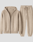 Men's Loungewear Set Wool Zipped Hoodie Jogger Pants 1