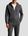 Men's Loungewear Set Wool Zipped Hoodie Jogger Pants 6