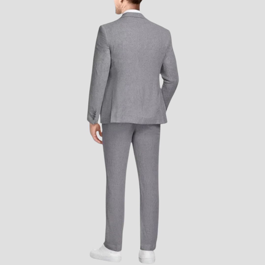 Men's Suit Two Piece Slim Fit Lightweight Fabric for Weddings and Formal Events