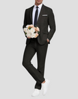 Men's Suit Two Piece Slim Fit Lightweight Fabric for Weddings and Formal Events