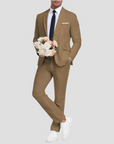 Men's Suit Two Piece Slim Fit Lightweight Fabric for Weddings and Formal Events
