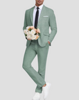 Men's Suit Two Piece Slim Fit Lightweight Fabric for Weddings and Formal Events