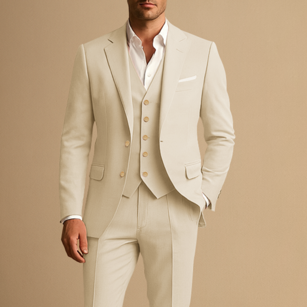 Men's Three Piece Suit Slim Fit Premium Fabric Wedding Suit