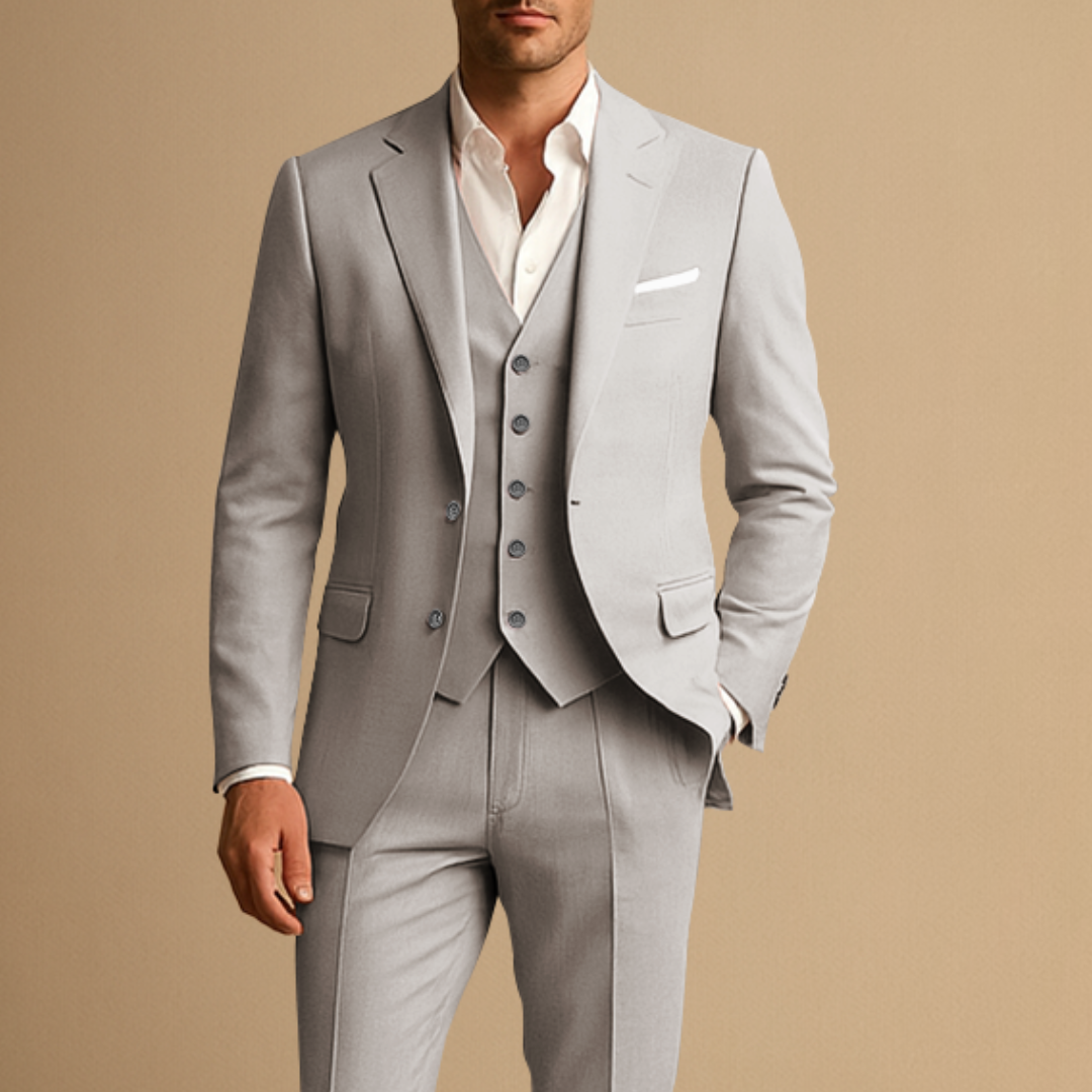Men's Three Piece Suit Slim Fit Premium Fabric Wedding Suit